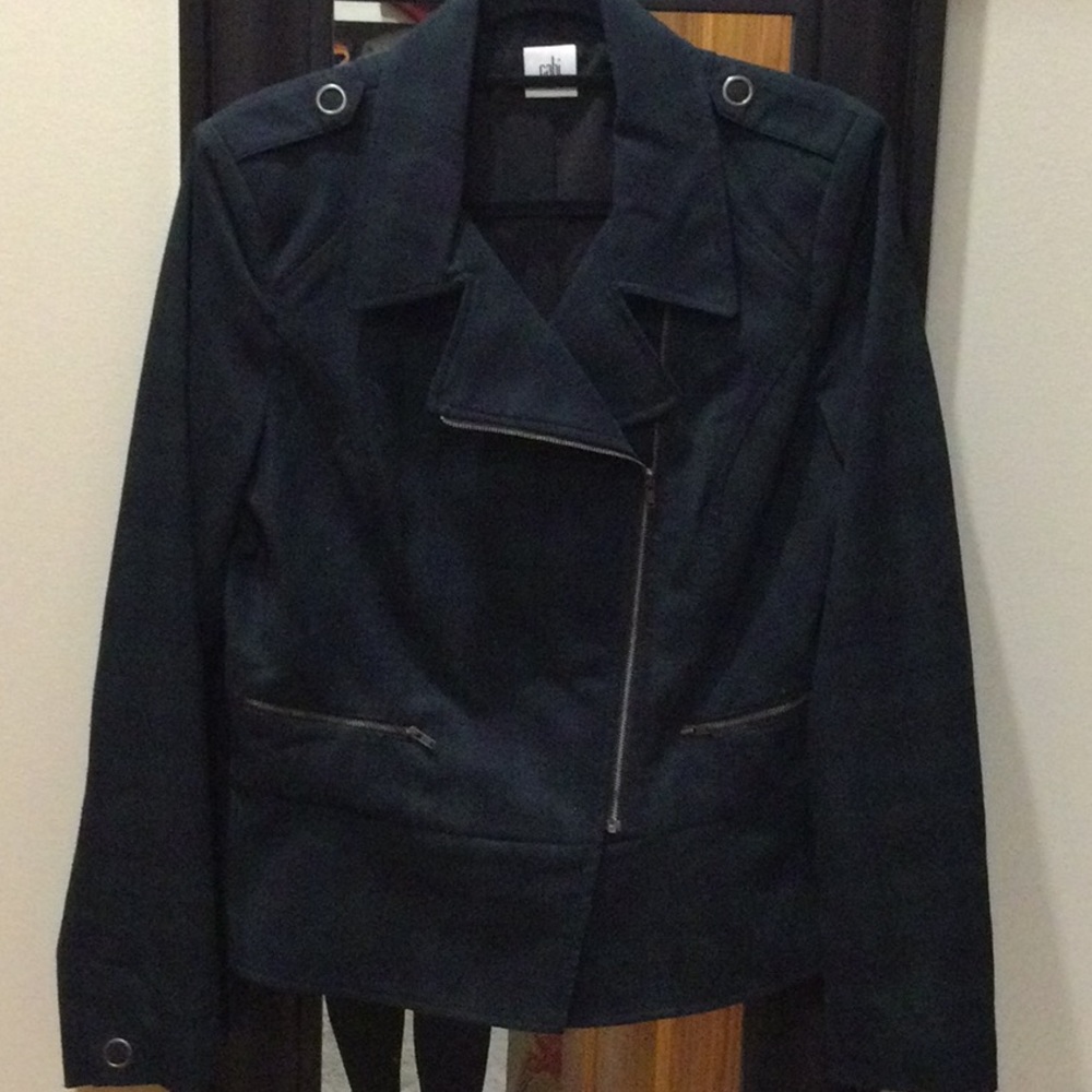 Cabi black watch pattern jacket